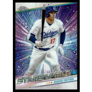 2024 Topps Stars of MLB Chrome #CSMLB-55 Shohei Ohtani Los Angeles Dodgers MLB Baseball Trading Card