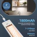 10inch Under Cabinet Lights, Motion Sensor Light Indoor, Wireless Closet Lights, 1800mAh Rechargeable Battery, Magnetic, 5 Levels Dimmable, Under Counter Lights for Kitchen, Bathroom (2 Pack)