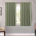 H.VERSAILTEX Blackout Curtains for Living Room Thermal Insulated Window Treatment Panels Room Darkening Blackout Drapes Back Tab/Rod Pocket Bedroom Draperies, 52 x 54 Inch, Sage, 2 Panels
