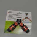 Gardena 36938-G Twin Tap Connector, 5/8" & 1/2", Nylon/ABS