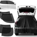 Yahenda 5 Pcs Car Window Net Screens Shades and Tailgate Set Stretchy Front Rear Sun Shade SUV Camping Net Mesh Breathable Screen for Privacy Mosquito Car Camping Essentials(XL)