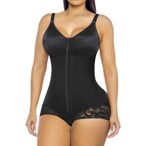 YIANNA Fajas Colombianas Moldeadoras Postpartum Tummy Control Shapewear for Women Body Shaper Girdles Compression Garment (X-Large, Black)