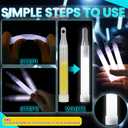 Soulchen 50 Pack White Glow Sticks 4" Bright Emergency Glow Sticks Bulk with 8-12 Hours for Use As Emergency Flares and Hiking Safety Gear or Concerts Weddings Raves Carnivals Parties Decor Events