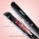 abp Ceramic Hair Straightener  Negative Ion Function, Ceramic Plates for Shinier & Smoother Hair | 2-in-1 Flat Iron & Curler, Dual Voltage, 60-Min Auto Shut Off