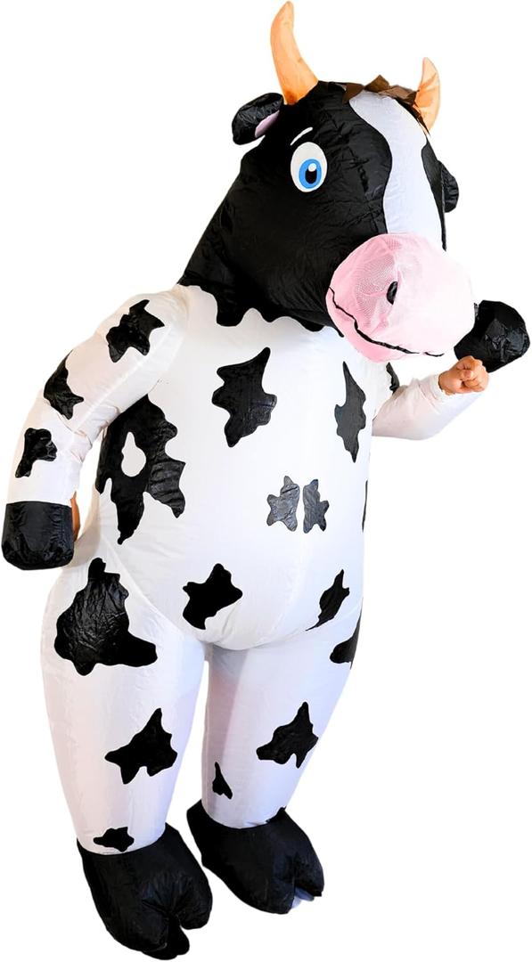 PTS Inflatable Costume Adult, Blow Up Cow Costume for Halloween Inflatables Cosplay Party