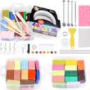 CiaraQ Polymer Clay Starter kit, Oven Baked Modeling Clay with Sculpting Tools, 60 Colors, 4.7 lbs