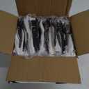 100 Pack Medium Weight Wrapped Black Plastic Cutlery Pack with Napkin and Salt/Pepper Packets (Black)