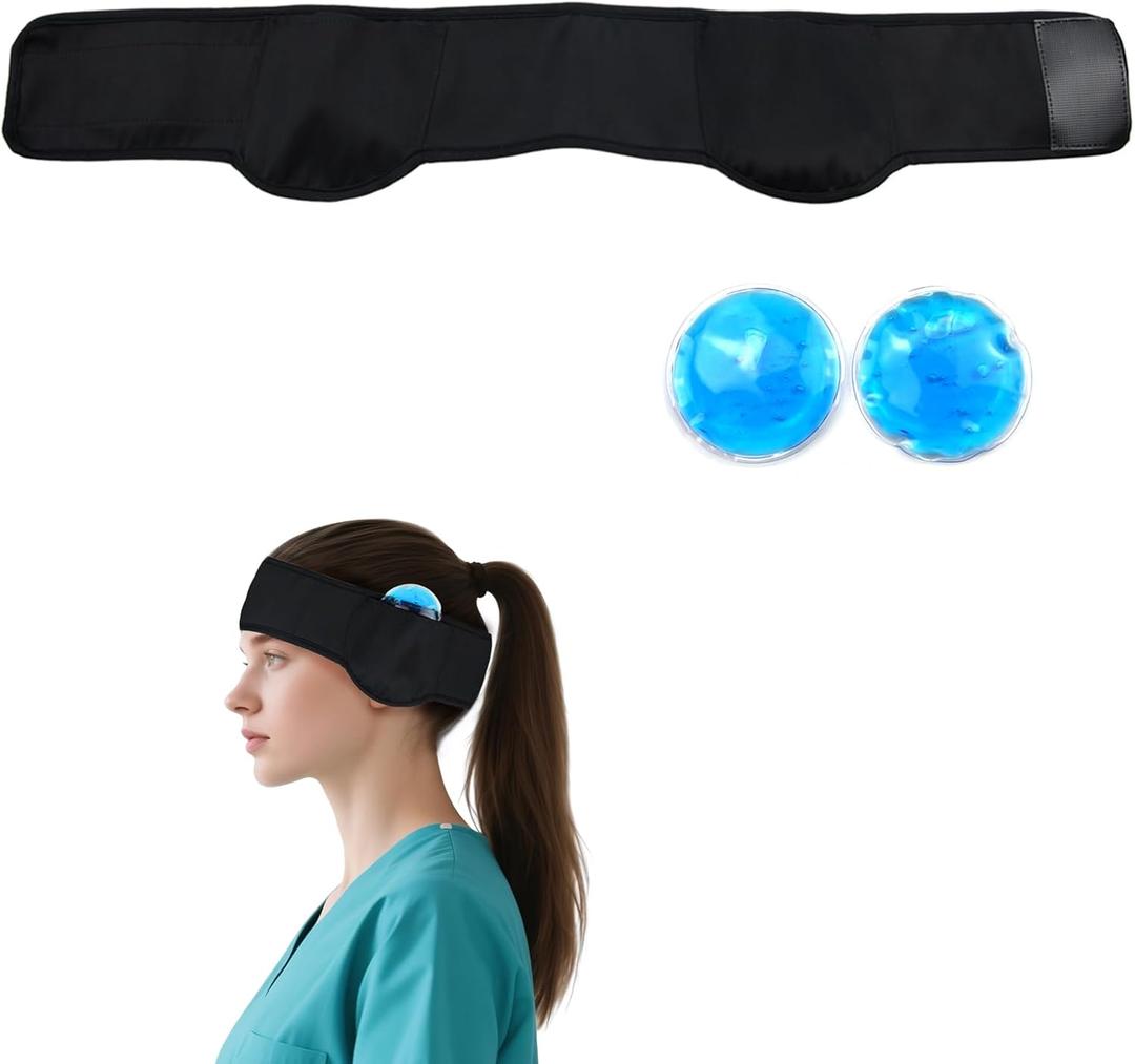 Breathable Post-Surgical Ear Compression Headband for Otoplasty Recovery, Adjustable Cold Pack Compatible Head Wrap, Post-Op Ear Support Band for Men & Women