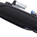 Black No Painted Front Rear Exterior Door Outer Handle Compatible with Honda Civic 2001 2002 2003 2004 2005 (Front Left)