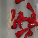 KLEWEE 12 Pcs Cardinal Birds for Crafts, Mini Cardinal Clip On Christmas Tree Ornaments Artificial Red Birds Decorations for Wreaths Centerpieces DIY Crafts, Red Velvet & Feathers