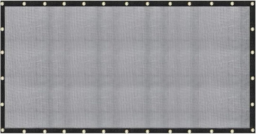 [Windscreensupplyco] 60-70% 10 FT X 20 FT Mesh Tarp/Shade Cloth 9-Needle Knitted Heavy Duty Black with Grommets for Green House, Garden, pergola, Pools, Dump Truck