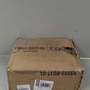 GREENSTELL Small Vanity Stool Chair with Storage and Folding Back, 13.4" x 15" x 30" Square Faux Fur Soft Ottoman, 4 Metal Legs with Anti-Slip Feet, Furry Padded Seat for Makeup, Bedroom, Rose