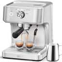 Gevi 58mm Commercial Grade Espresso Machine with PID Temp Control, Adjustable Shot/Temp, Powerful Steam Wand & Barista Kit - Ideal for Home & Caf (EzBru 1000)