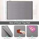 2 Pack Washer and Dryer Covers for the Top, 23.6'' x 19.7'' Silicone Rubber Mat for Laudry Machine & Dryer,Non-slip Heavy Duty Waterproof Washable Top Protector Mat Pad for Laundry & Kitchen
