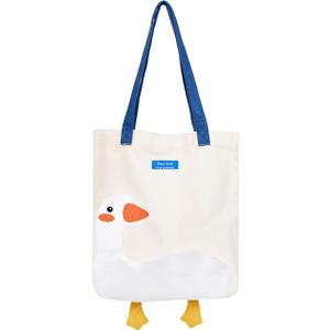 Phaoullzon Cute Canvas Tote Bag - Funny Duck & Goose Hobo Shoulder Crossbody Bag
