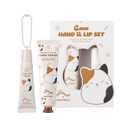 TONYMOLY x Squish mallows Cam the Cat 2-Piece Set Coconut Milk Hand Cream & Frosted Milk Lip Gloss Cute Korean Skincare & Beauty Gift for Women & Teens