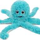 Best Pet Supplies Interactive Squeaky Dog Chew Toy, Ideal Dog Toys for Chewers, Small, Medium & Large Dogs, and Fetch Lovers - Octomutant (Turquoise), Large