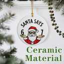2 x 6 7 Ornament | 2025 Slang Christmas | Funny 67 Christmas Ornaments | Funny Teen Grandkid Ornament | Gen Alpha Xmas Gift | 67 Gift