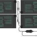 LUXBIRD 4 Pack Seedling Heat Mats with Digital Thermostat Controller, 10" x 20.75" Waterproof for Seed Starting, Germination, Hydroponics, Brewing, Breeding, Greenhouses (LB-HT04)