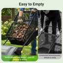21" Push Lawn Sweeper with 26G Hopper Bag,53G Leaf Bag,Light Gray
