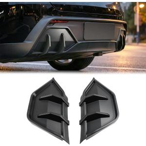 2PCS Rear Diffuser Compatible with Tesla Model Y Juniper 2025 2026, ABS Rear Bumper Lip Splitter (Matte Black)
