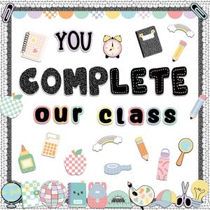 3 x Mooliwe 91 Pcs Composition Notebook Decor Back to School Bulletin Board, various sizes