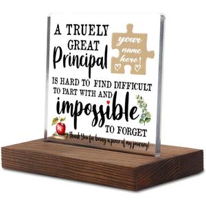 A Truly Great Principal Sign Decor, Thank You Appreciation Gift for Principal Leaving Graduation Retirement Going Away Farewell Gifts Office Desk Decorative Signs Plaques YPT6