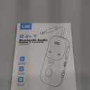 Bluetooth 5.4 Transmitter Receiver for 2 AirPods/Headphones, 2-in-1 Airplane Bluetooth Adapter with Mic for Hands-Free Calls, Low Latency, Wireless Audio Adapter for Travel Flight TV Speakers