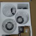 3 Light Mid Century Modern Black Semi Flush Mount Ceiling Light Milk Glass Globe Ceiling Lights Black Chandelier 3 Light Sputnik Ceilings Light Fixture for Bedroom Living Room Hallway Entryway