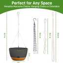 10 Inch Hanging Planters for Indoor & Outdoor Plants (2 Pack) - Self-Watering & Drainage Flower Pots with 2 Kinds of Plant Hangers for Home Decor & Garden (Deep Gray, 10 in)