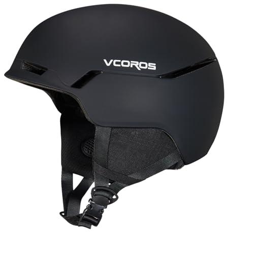 VCOROS Ski Helmet with Ski Goggles DXH-816 Snowboard Helmet Men Women for Snow Sport,Skiing,Skating,Snowboarding(Matte Black,Medium)
