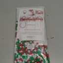 Livder Christmas Beaded Ornament Kit, Include 1000 Pieces Red Green White Plastic Beads, 60 Pieces Chenille Stems, 64 Feet Ribbon for Xmas Wreath Tree Decorations DIY Crafts Jewelry Making (Small)