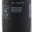 Mann Filter W 719/15 Spin-On Oil Filter Replacement Compatible With BMW 325e (1984-1987), 325i (1987-1991), 325is (1987-1991), 325ix (1988-1991), 528e (1982-1988)