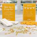 Party Hearty Funny Baby Shower Games for Girl or Boy, Set of 2: How Big is The Bump & Don't Say Baby, Gold