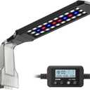 NICREW Clip on Aquarium Light, Fish Tank Light with White, Blue and Red LEDs, Planted Aquarium Light for Nano Tank, 2 Lighting Modes