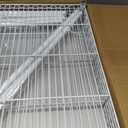 5 Tier Over The Fridge Shelf for Dorm Wheels 8 Hooks and 5 PVC Pads White, 90.5"