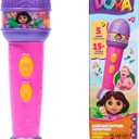 Dora, Rainforest Rhythms Microphone with Music, Sound Fx & Bilingual Phrases, Kids Toys for Girls & Boys Ages 3 and Up