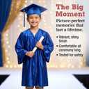 Shiny Child Graduation Cap, Gown, Tassel and 2026 Charm Set, Kindergarten Graduation and Kids Preschool (Blue, M)