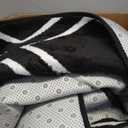 Soft Area Rug for Bedroom, 7x10Ft Moroccan Rugs for Living Room, Geometric Non-Slip Carpet with Memory Foam for Boys Girls's Bedside Office Dining Room Farmhouse, Black and White