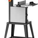 VEVOR Band Saw with Stand, 10-Inch, 560 & 1100 RPM Two-Speed Benchtop Bandsaw, 370W 1/2HP Motor with Metal Stand Optimized Work Light Workbench Fence and Miter Gauge, for Woodworking Aluminum Plastic