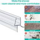 POZIA Clear Frameless Glass Shower Door Bottom Seal | Shower Door Sweep for Leak-Proof, Quick Installation to Create Reliable Water Barrier (1PACK-1/4in-23mm Gap)