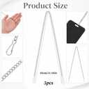 5Pcs 31" Stained Glass Chain for Hanging Picture Suncatcher Chain and Hooks, 31.5 inches (80 cm) in length