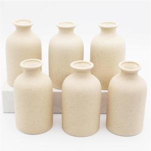 YANLING 6 Pack Light Yellow Small Vase for Flowers, 5 inch Modern Ceramic Vases for Pampas Grass Simple Shelf Vase, Boho Vases for Home Decor, Wedding Dinner Table Party Office Bedroom YANLING 6 Pack Light Yellow Small Vase for Flowers, 5 inch Modern Ceramic Vases for Pampas Grass Simple Shelf Vase, Boho Vases for Home Decor, Wedding Dinner Table Party Office Bedroom