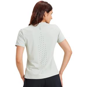 Yoga Women Short Sleeve T-Shirts UPF 30+ Sun Protection Quick Dry Athletic Running Workout Tops Ultra-Soft (XXL)