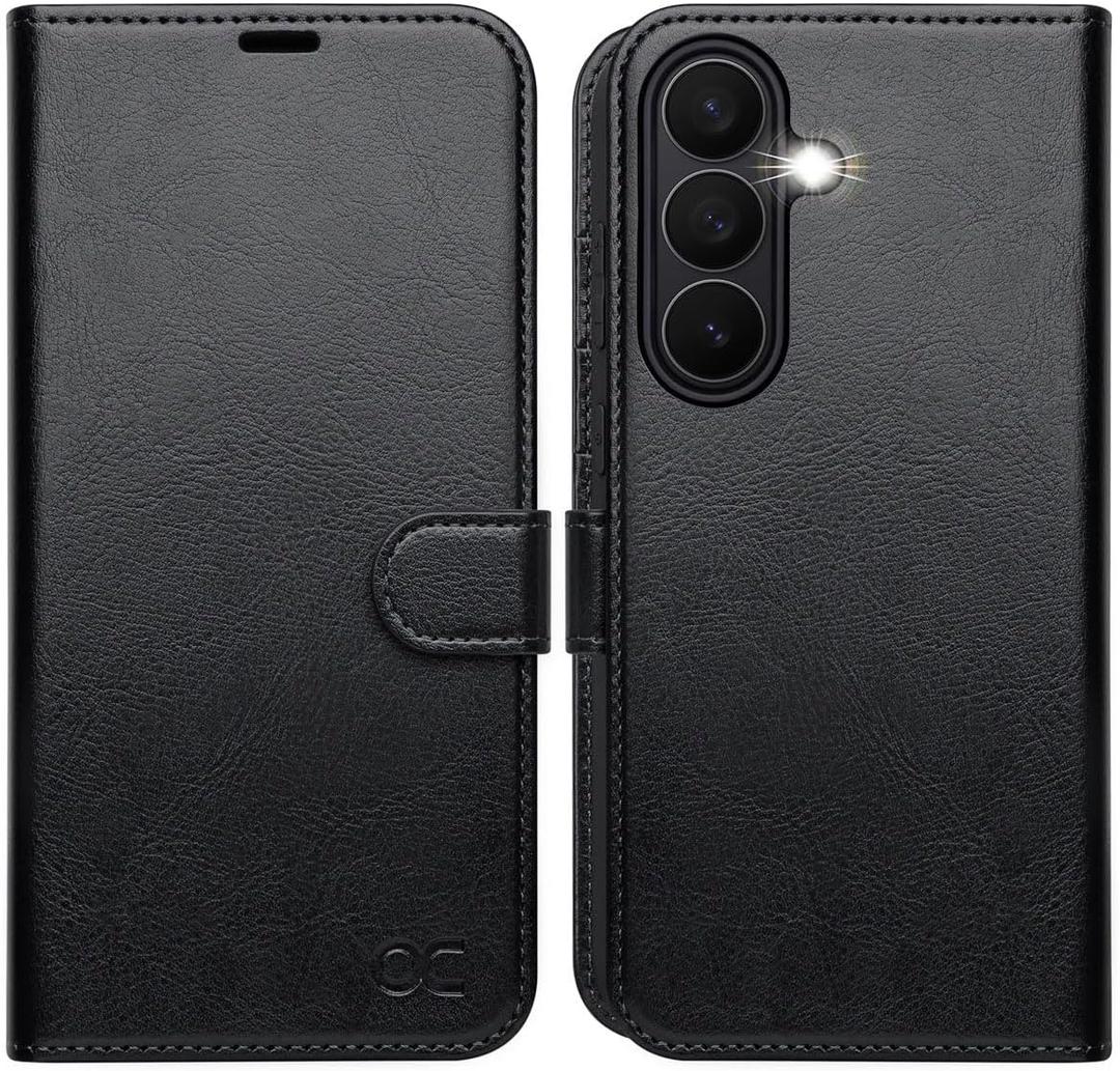 OCASE Compatible with Samsung Galaxy S26 Plus Wallet Case, PU Leather Flip Folio Case with Card Holders RFID Blocking Kickstand [Shockproof TPU Inner Shell] Protective Phone Cover 2026, Black