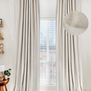 100% Blackout Shield Linen Blackout Curtains for Bedroom 84 Inches Long, Back Tab/Rod Pocket Living Room Drapes, Thermal Insulated Blackout Curtains 2 Panels Set, 50" W x 84" L, Cream