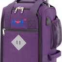 17x10x9 Inches United Airlines Rolling Personal Item Under Seat Duffle bags Suitable For Major Airlines Including Spirit, and Frontier Airline, Purple