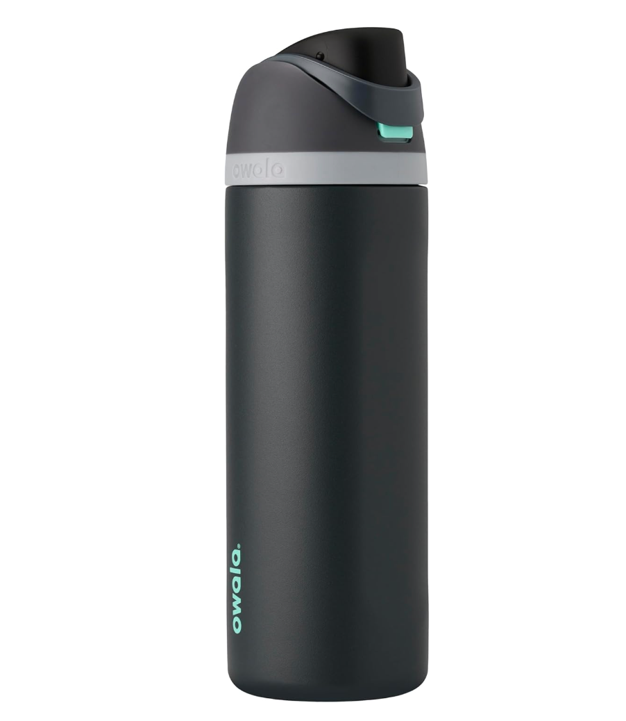 Owala FreeSip Insulated Stainless Steel Water Bottle with Straw for Sports and Travel, BPAFree, 24oz, Foggy Tide