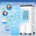 Portable Air Conditioners, 2026 Upgraded 3-in-1 Evaporative Cooler with 4 Ice Packs, Fast Cooling Swamp Cooler/Windowless Air Conditioner 3 Speeds Portable AC for Bedroom, Office, Kitchen(3.2Gal)