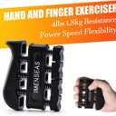 Grip Strength Trainer 7 Pack Adjustable, Finger Stretcher Resistance Extensor Bands, Finger Exerciser, Hand Gripper Strength Ring & Stress Ball
